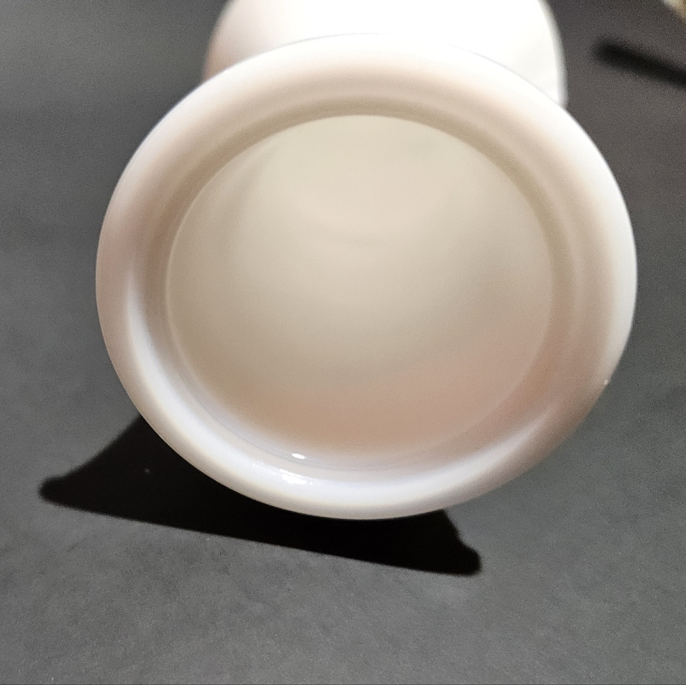 Vintage Ribbed Milk Glass Vase - Picture 5 of 8